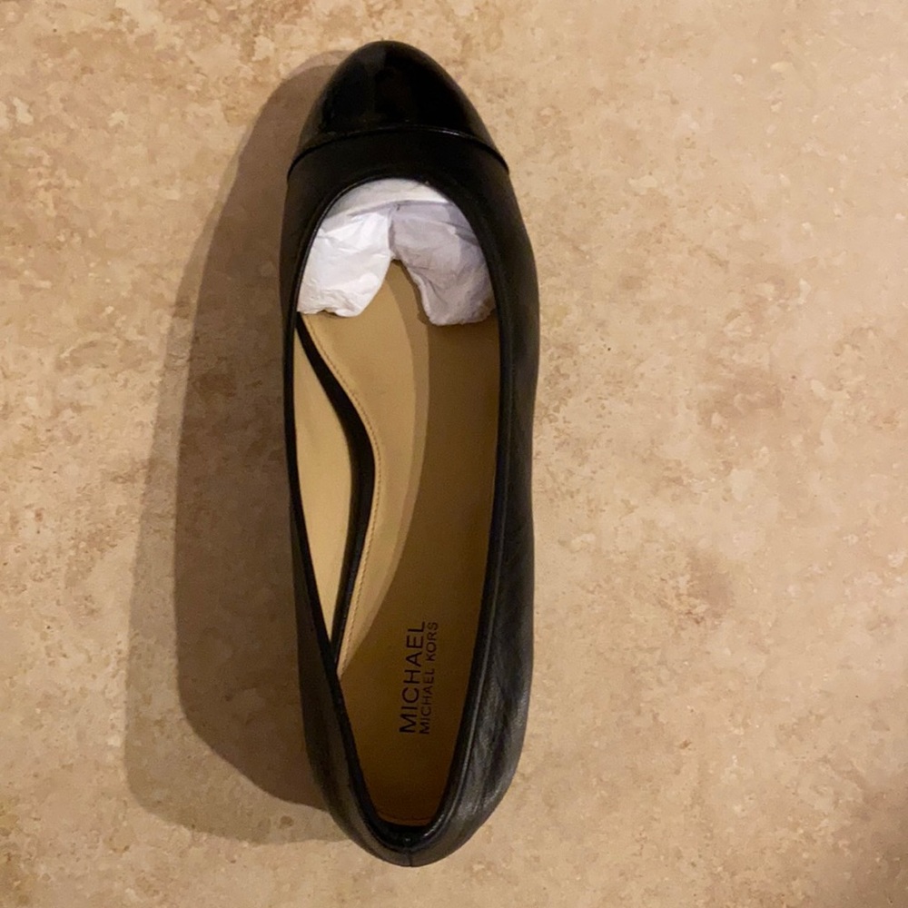 Michael michael kors black leather flats